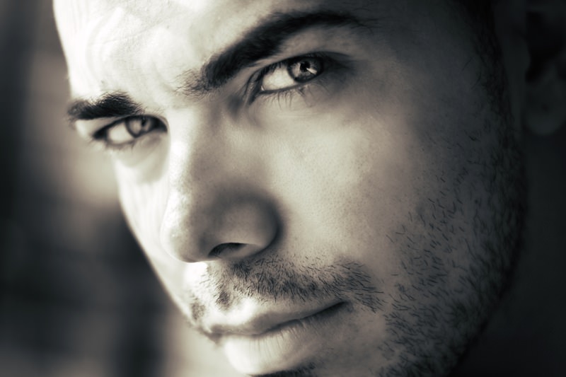 black-and-white-man-person-eyes